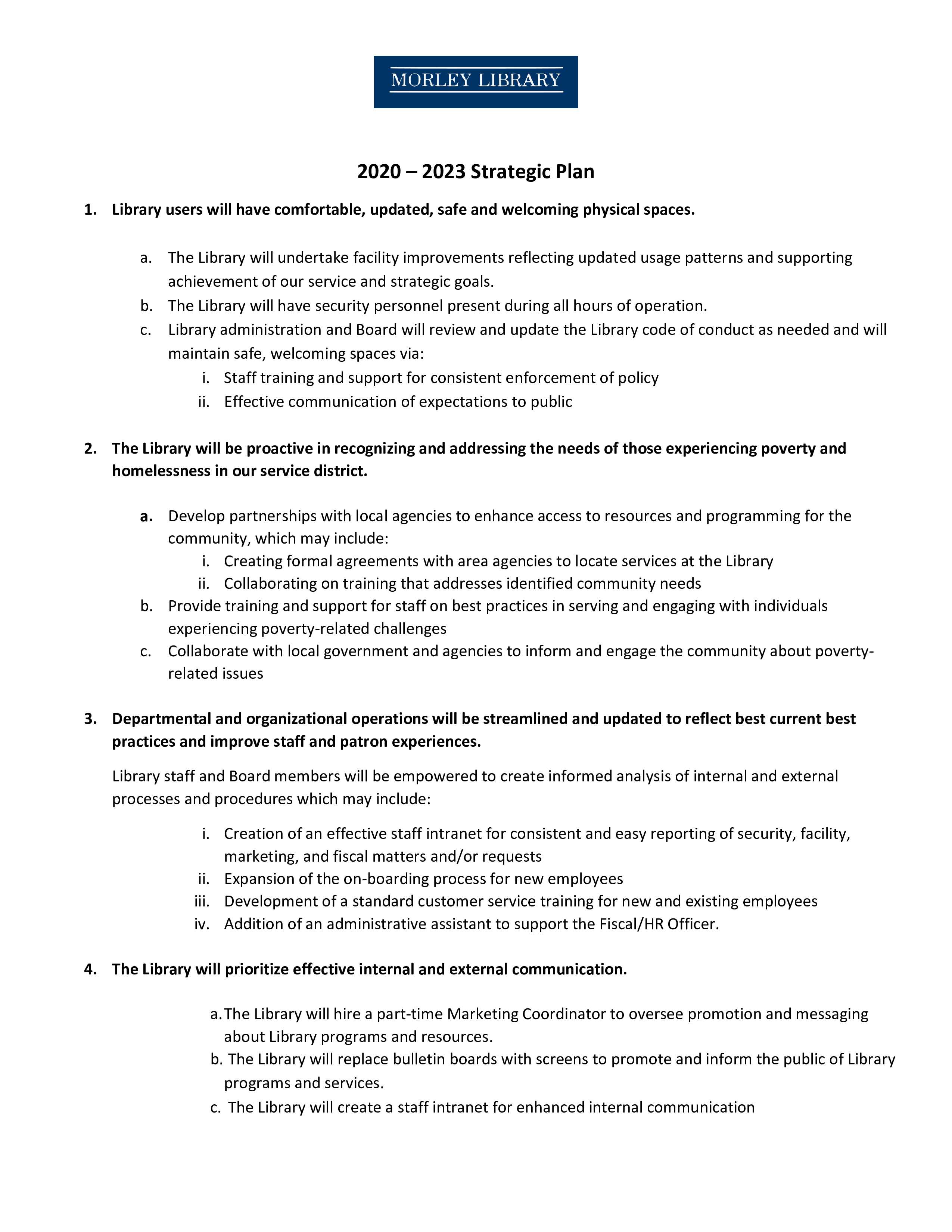 Strategic plan